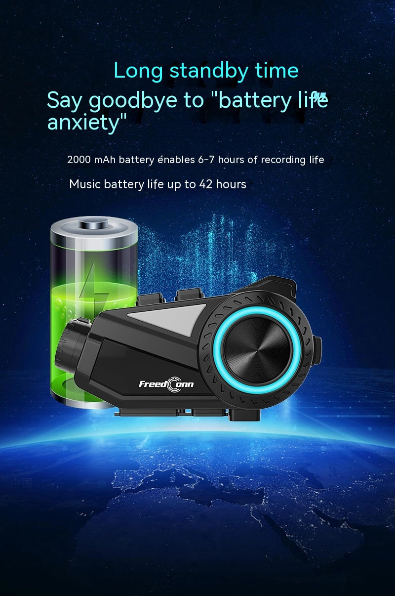 Motorcycle Helmet Intercom Bluetooth Headset Driving Recorder R3 - Image 11