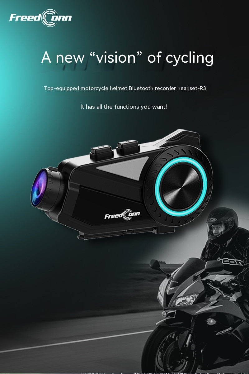 Motorcycle Helmet Intercom Bluetooth Headset Driving Recorder R3 - Image 18