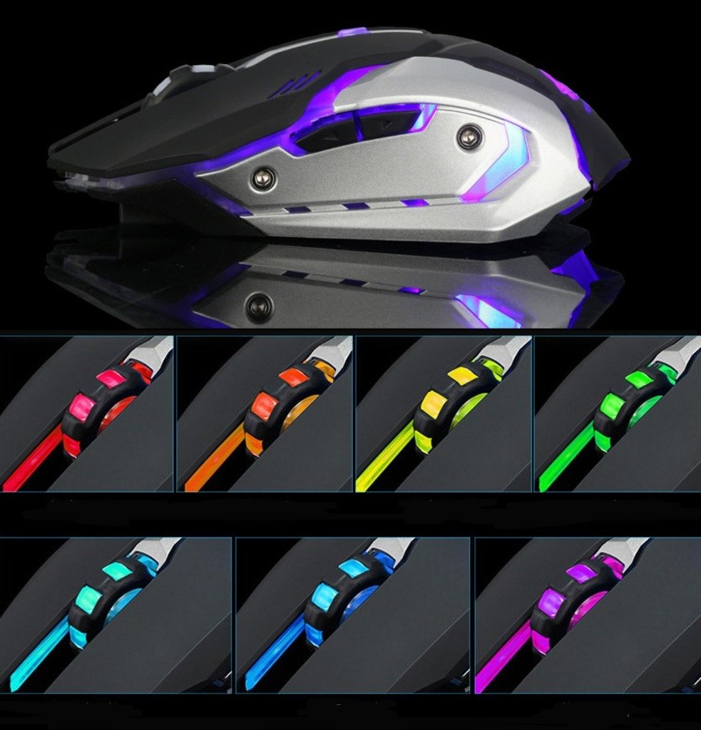 Ninja Dragon Stealth 7 Wireless Silent LED Gaming Mouse - Image 6