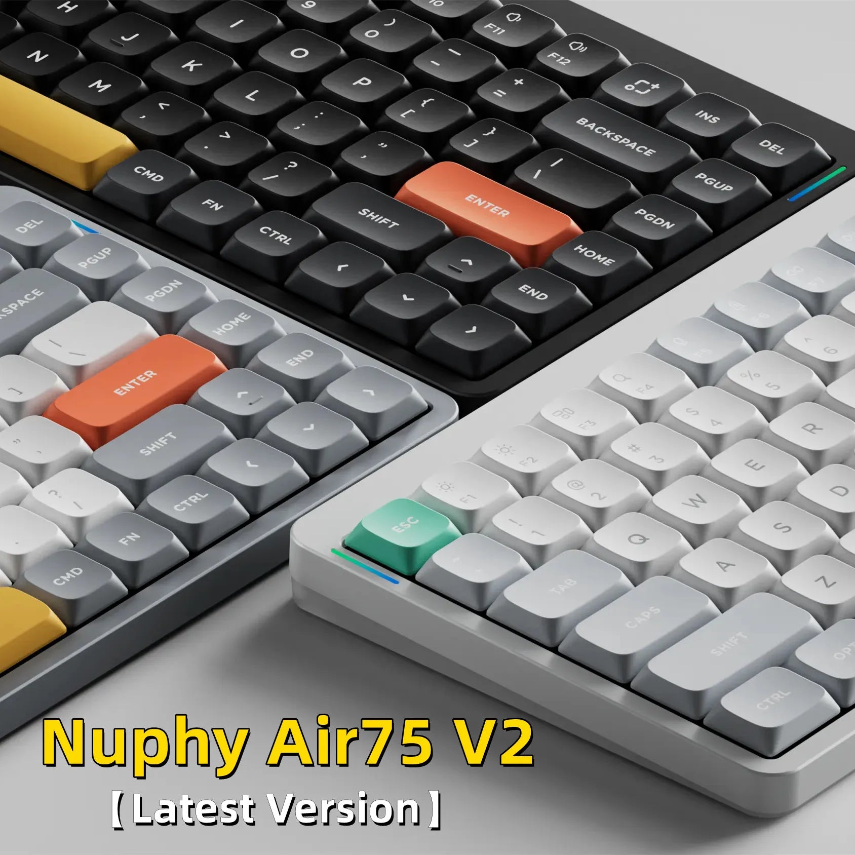 Nuphy Air75 V2 Bluetooth 2.4g Wireless 75% Mechanical Keyboard Low Profile Gateron Switch Compatible with Windows and Mac - Image 5
