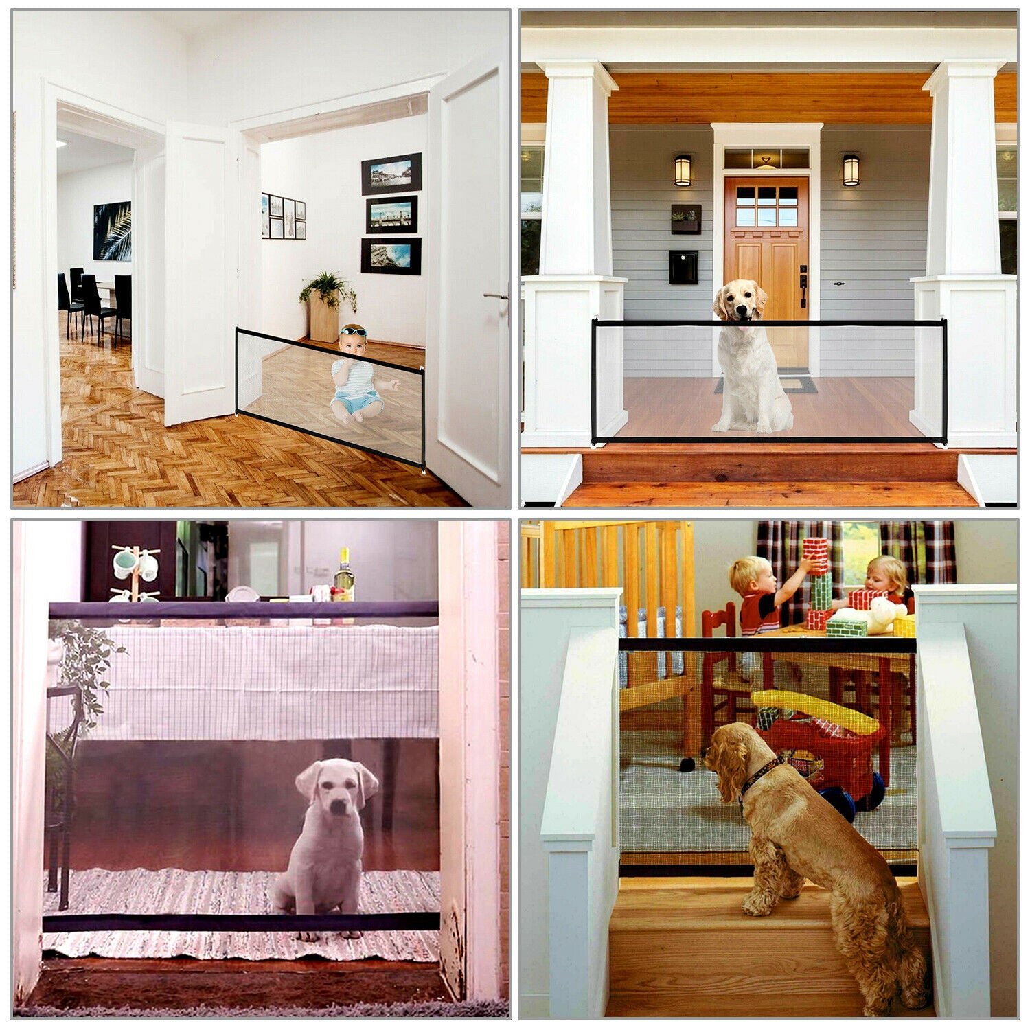 Portable Magic Mesh Baby Safety Gate - Pet Dog Cat Guard for Stairs & Doors - Image 14
