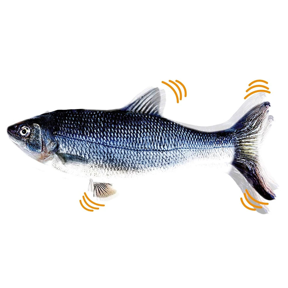 Interactive Electric Plush Fish Toy - Realistic Dancing USB Rechargeable Pet Chew Toy - Image 2