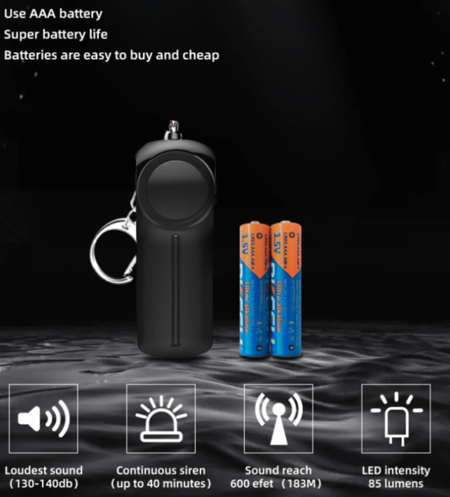 Self Defence Personal Alarm Keychain with LED Light - Image 5