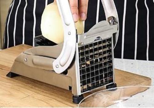 Stainless Steel French Fry and Potato Cutter with 2 Blades - Image 10