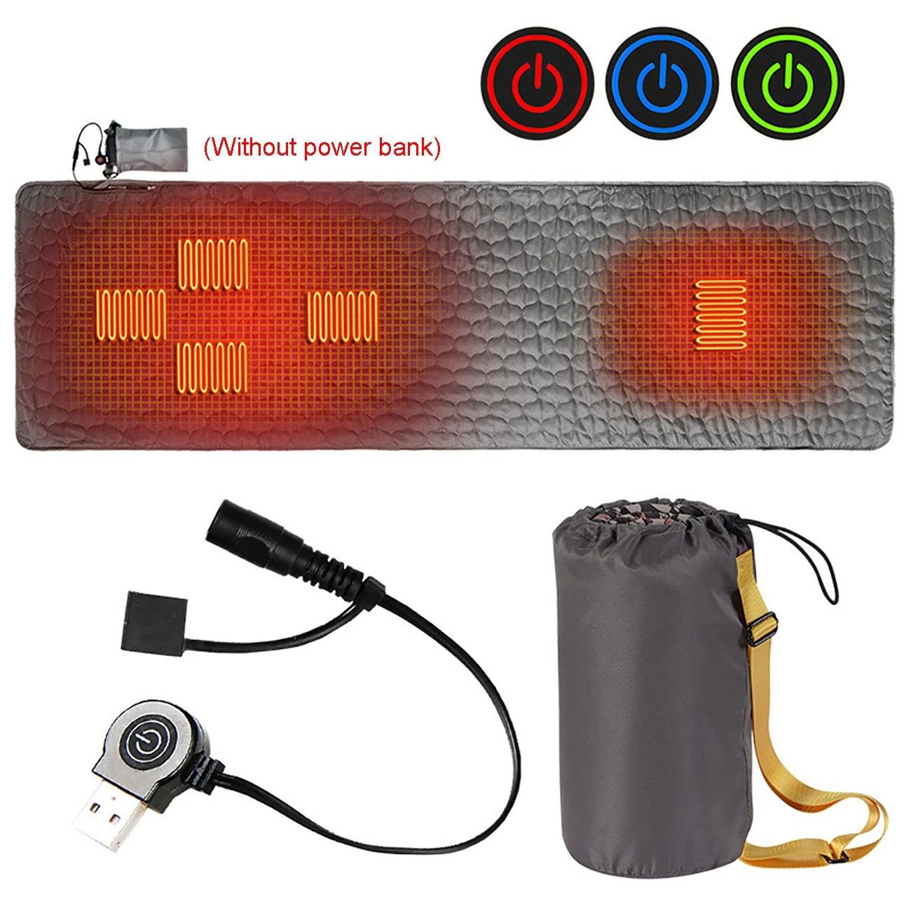 USB Heating Sleeping Mattress - Thermal Mat for Camping | Self-Heating Sleeping Bag | Camping Equipment - Image 2