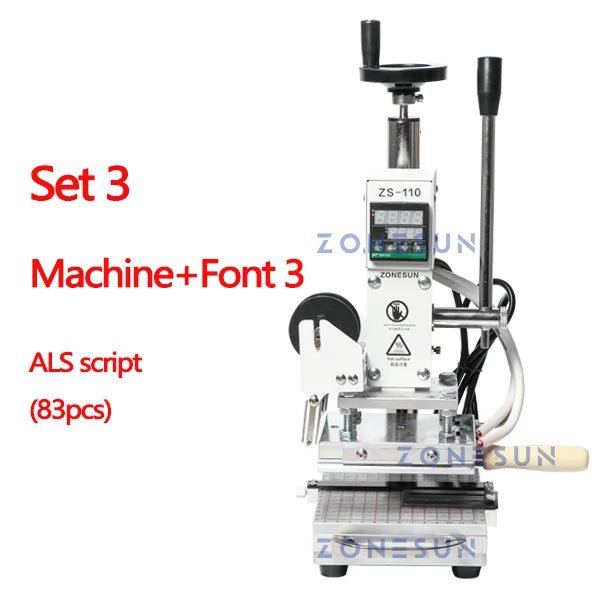 ZONESUN ZS110 Slidable Workbench Thermal Press Digital Leather Wood PVC Paper Hot Foil Stamping Machine Embossing Tool 10*13cm - Image 2