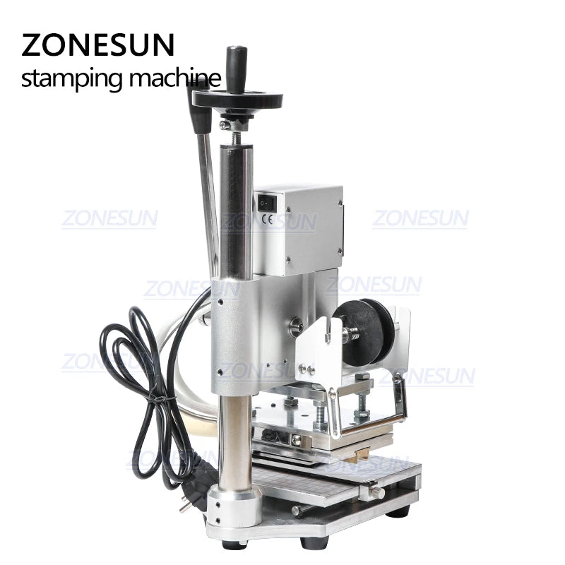 ZONESUN ZS110 Slidable Workbench Thermal Press Digital Leather Wood PVC Paper Hot Foil Stamping Machine Embossing Tool 10*13cm - Image 13