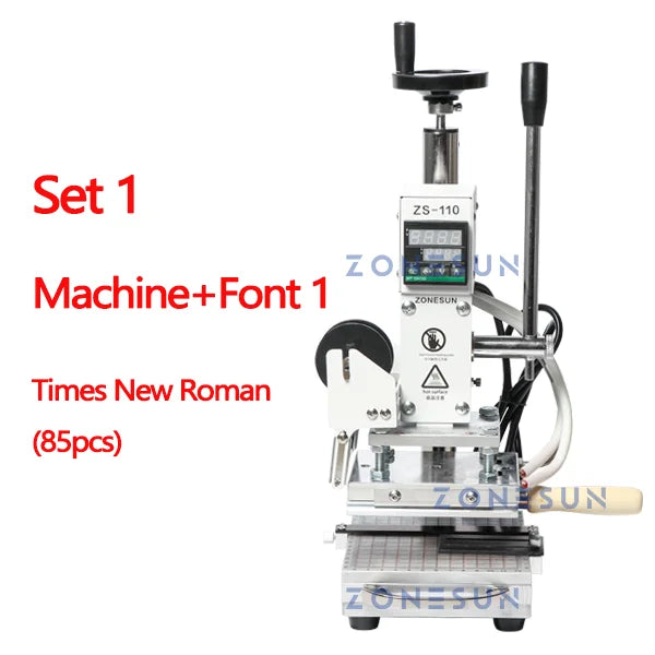 ZONESUN ZS110 Slidable Workbench Thermal Press Digital Leather Wood PVC Paper Hot Foil Stamping Machine Embossing Tool 10*13cm - Image 5